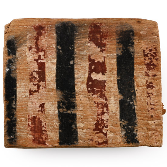 Egyptian Painted Wooden Sarcophagus Section