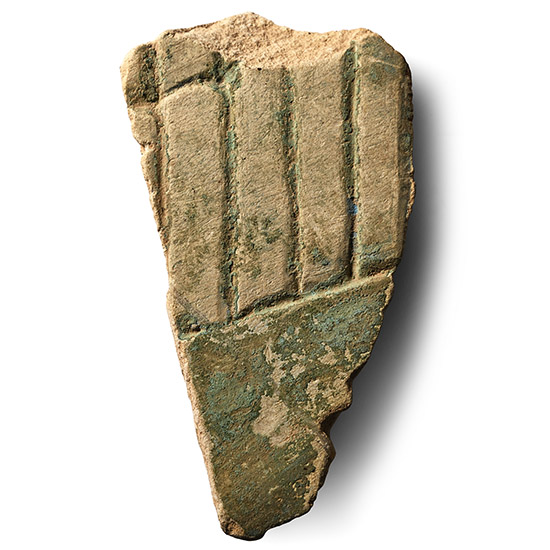 Egyptian Limestone Painted Relief Fragment from a Tomb