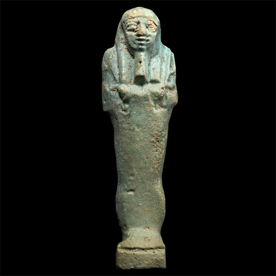 Egyptian Pale Blue Glazed Shabti