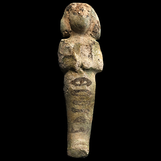Egyptian Pale Blue Glazed Shabti.