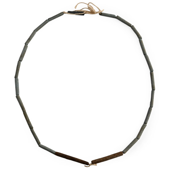 Egyptian Tubular Faience Mummy Bead String