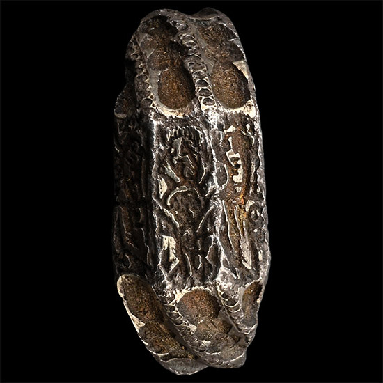 Medieval Silver Iconographic Ring with Three Saints