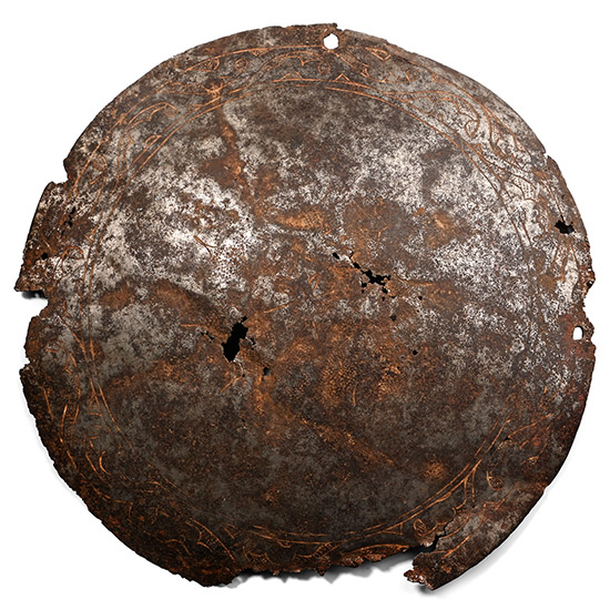 Indo-Persian Decorated Iron Shield Boss