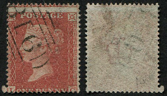 1d SG 21 (Pl.14 LC) ON EXTRA THIN PAPER