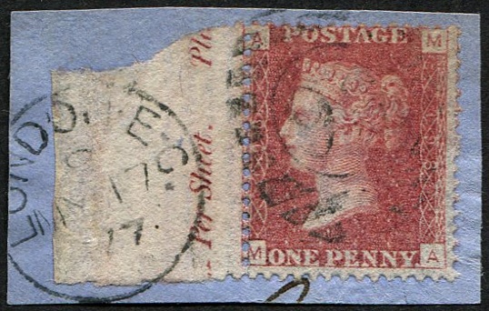 1d SG 43, Pl.198 FULL SHEET MARGINAL VFU