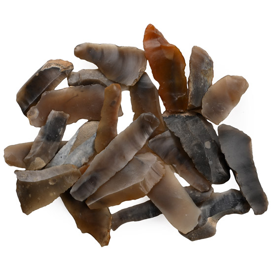 British Stone Age Knapped Flint Blades from Yorkshire