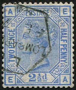 2½d SG 142, Pl.20 VFU