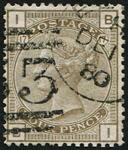 4d BROWN SG 154 (Wmk Garter) VFU