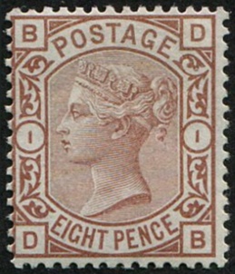8d PURPLE BROWN SG 156a (UNISSUED) MINT