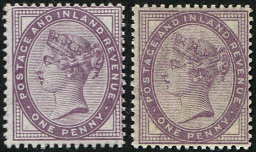1d SG 173e (wmk.inv) VARIETY PRINTED BOTH SIDES