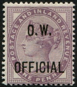 O.W. 1d SG O33 MINT