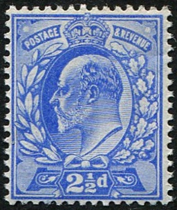 2½d SG 230(1) DEEP ULTRAMARINE U/M