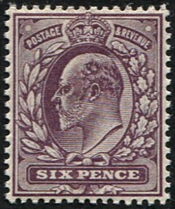 6d SG 246 SLATE PURPLE U/M
