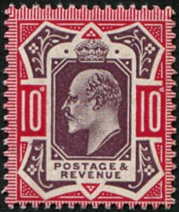 10d SG 255 VARIETY, DEEP SLATE PURPLE & DEEP CARMINE(C) U/M
