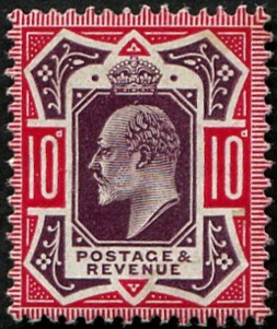 10d SG 255(4) DEEP (GLOSSY) CARMINE MINT