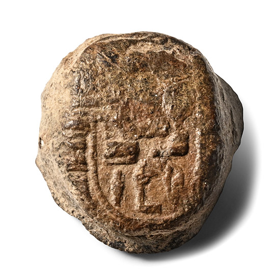 Egyptian Terracotta Bulla with Royal Cartouche
