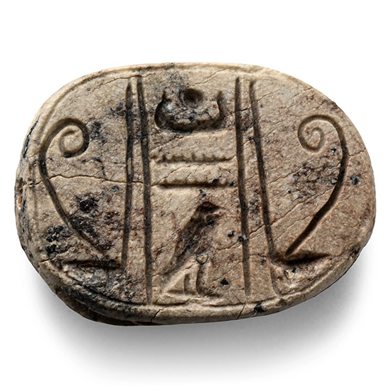 Egyptian Steatite Scarab with Hieroglyphs
