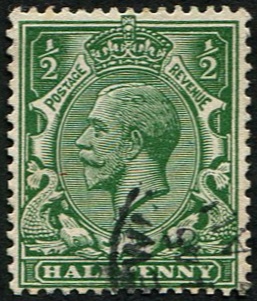 ½d SG 356(15) DEEP BLUE (MYRTLE GREEN) VFU