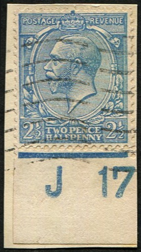 2½d SG 372 VARIETY, VERY PALE DULL MILKY-BLUE VFU