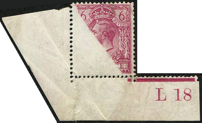 6d SG 385 Spectacular PAPER FOLD Variety
