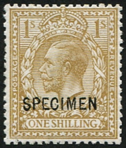 1/- SG 395s OVPT. SPECIMEN TYPE 26, Very Fine