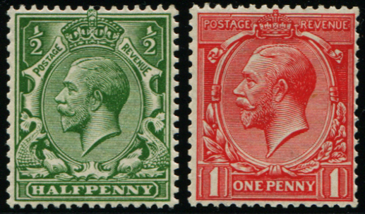 ½d & 1d SG 397/98 MULTIPLE CYPHER SET U/M