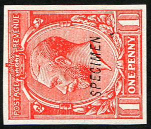 1d SG 419a ‘SIDEWAYS WMK’ IMPERF OVPT. ‘SPECIMEN’ TYPE 23, U/M