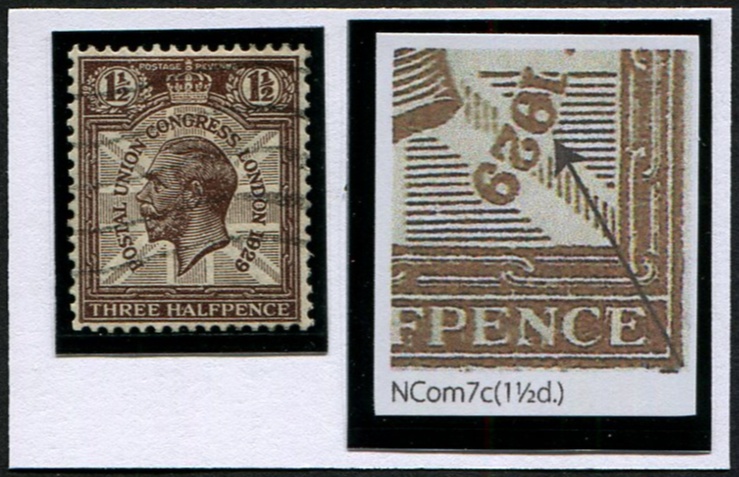 PUC 1½d SG 436 VARIETY 1829 FOR 1929 FU