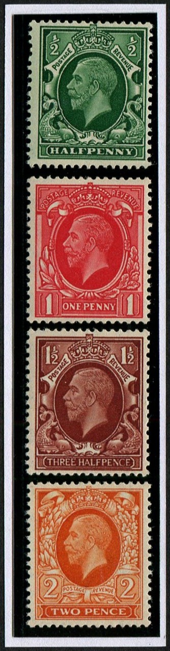 ½d-2d SG 439a/42b SIDEWAYS WMK, SET OF 4 U/M