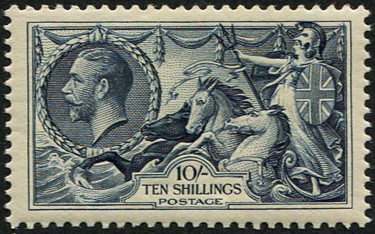 10/- SG 452 U/M