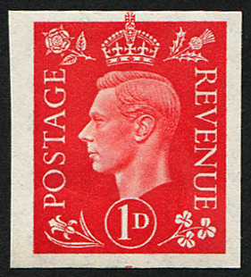 1d SG 463wi ‘Wmk. Inv’ VARIETY, ‘IMPERF’ OF ‘PROOF’ STATUS