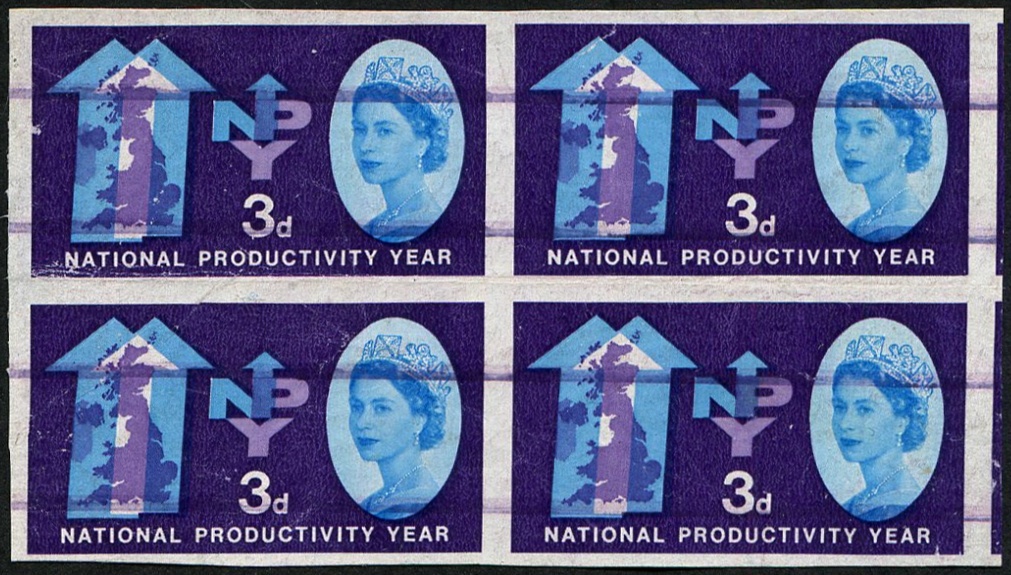 NPY 3d SG 631 IMPERF PLATE PROOF BLOCK OF FOUR