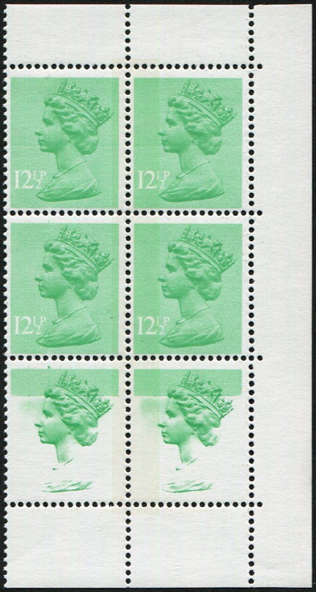 12½p SG X897 SPECTACULAR EXTREME DRY PRINT
