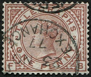 Telegraphs 1d SG T2, Pl.2 VFU