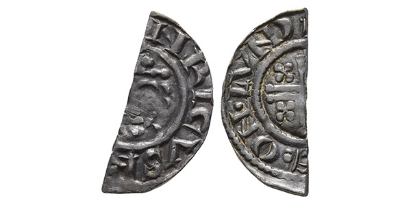 England. Plantagenet, Richard I AR Cut Halfpenny.