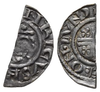 England. Plantagenet, Richard I AR Cut Halfpenny.