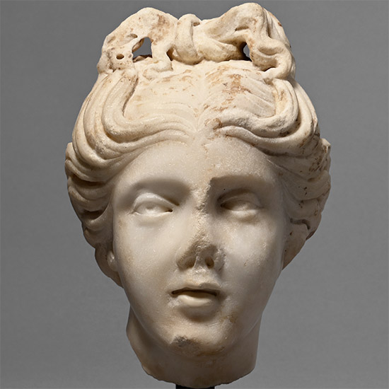 Roman Marble Head of Venus, the Goddess of Love