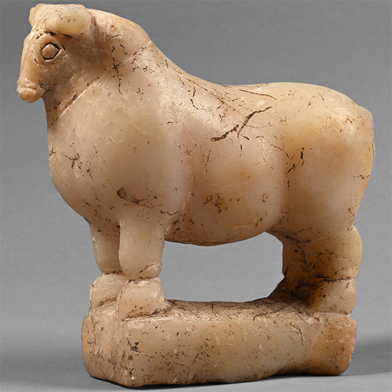 Western Asiatic Alabaster Standing Bull