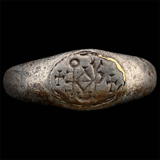 Byzantine Silver Merchants Ring with Monogram
