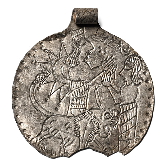 Urartu Silver Pendant with Khaldi the God of War