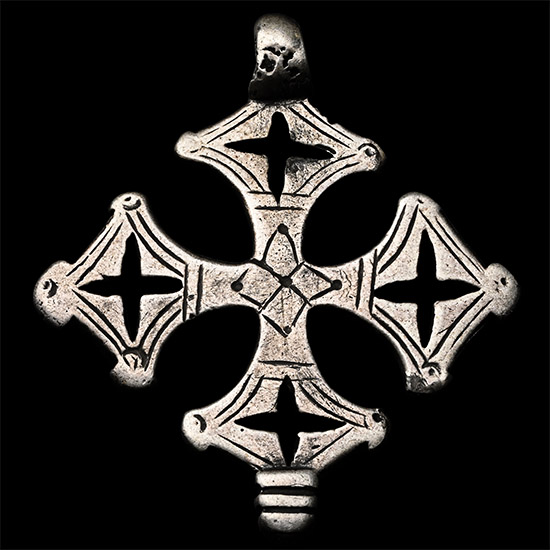 Stuart Period Openwork Silver Cross Pendant with Crosslets