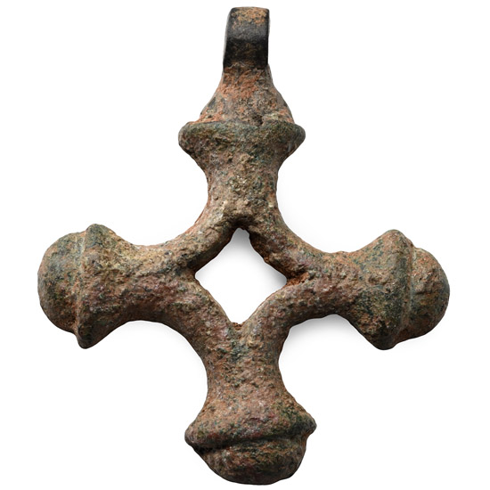 Byzantine Bronze Cross Pendant