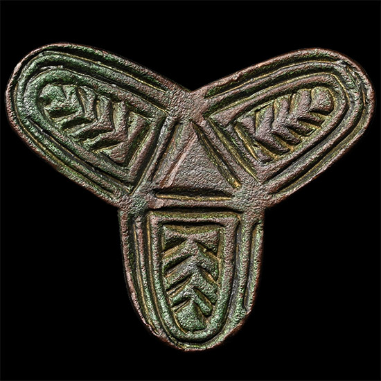 Anglo-Scandinavian Viking Bronze Trefoil Brooch