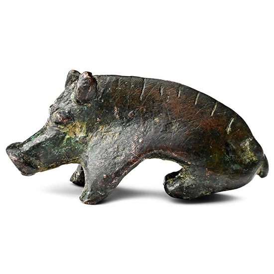 Celtic Bronze Boar Statuette