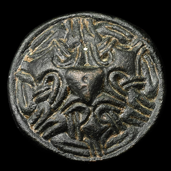 Anglo-Scandinavian Viking Bronze Borre Style Disc Brooch