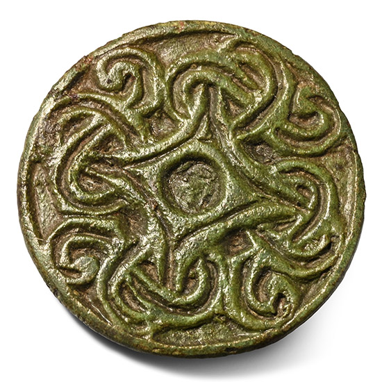 Anglo-Scandinavian Viking Bronze Borre Knot Disc Brooch