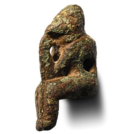 Roman Bronze Germanic Bound Captive Mount