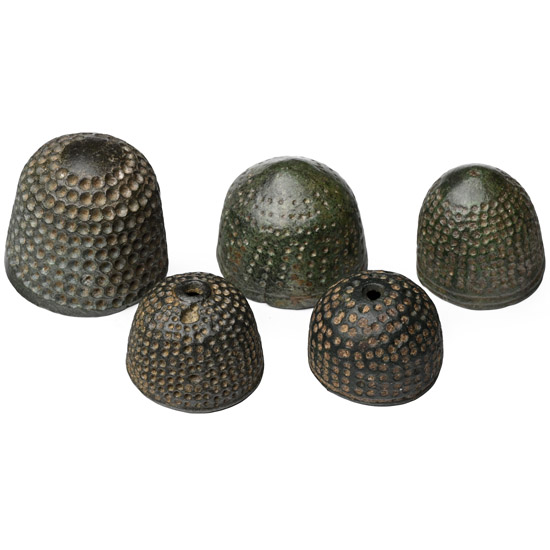 Medieval Bronze Beehive Thimble Collection