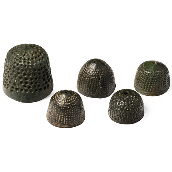 Medieval Bronze Beehive Thimble Collection