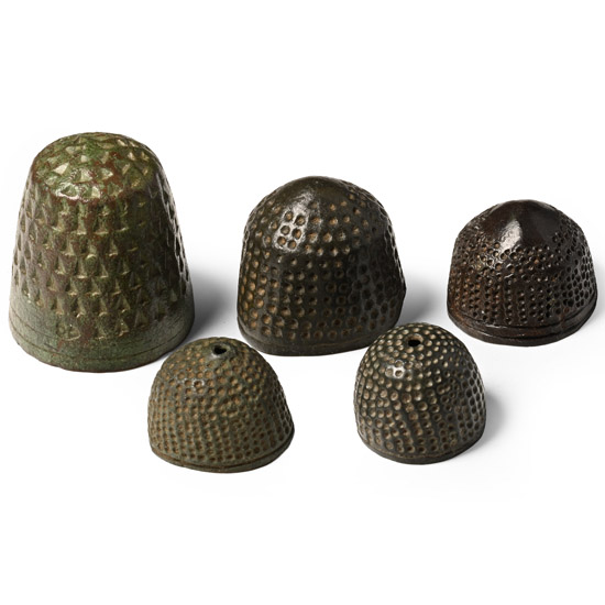Medieval Bronze Beehive Thimble Collection